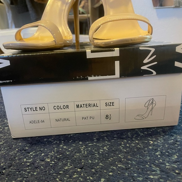 Nude Ankle Strap Heels - Picture 2 of 4